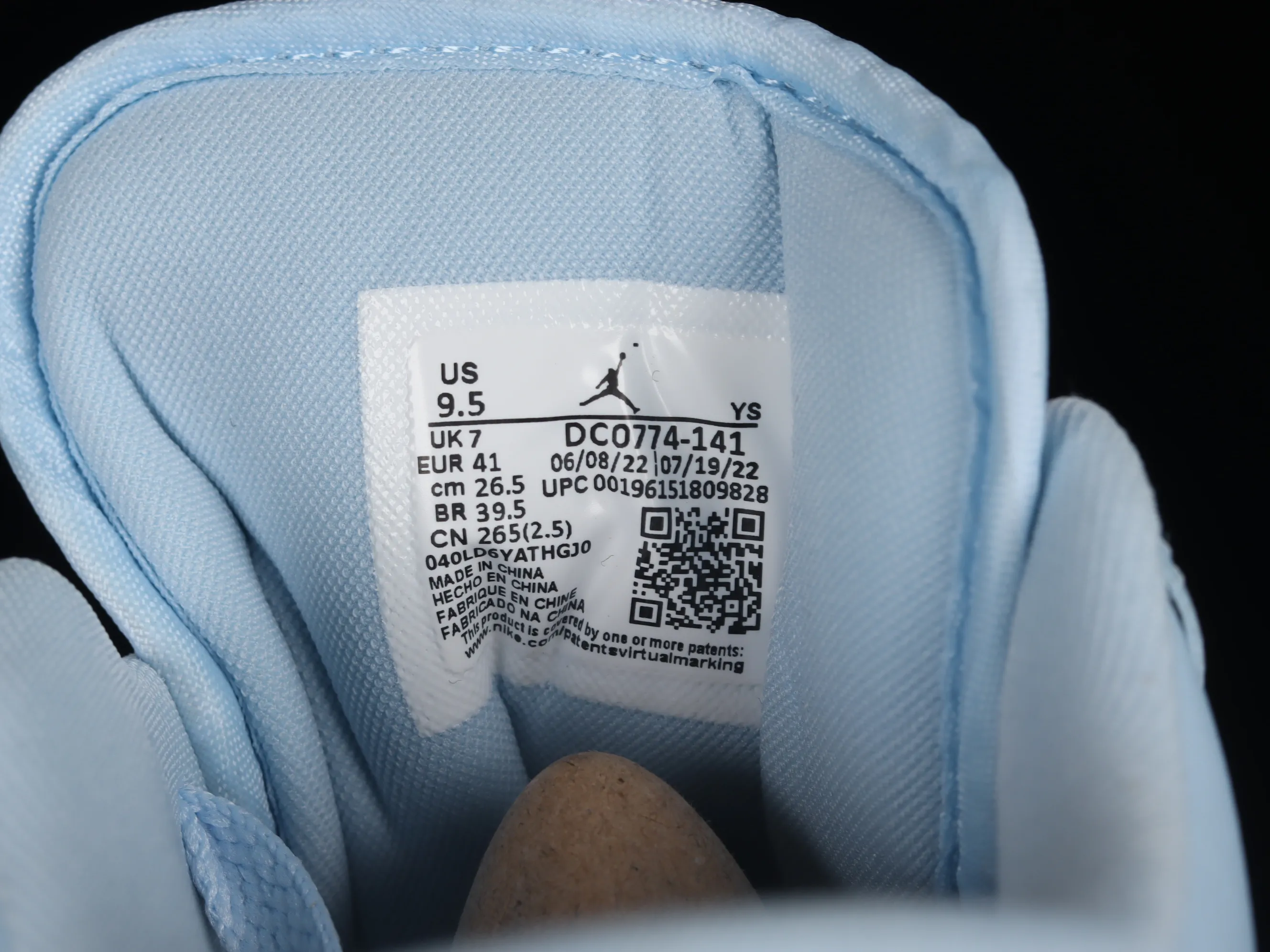 All categories Air Jordan Jordan series basketball shoes Air Jordan 1 Low G version pure original Air Jordan 1 Low "Aluminum" AJ1 Joe 1 new North Carolina blue DC0774-141